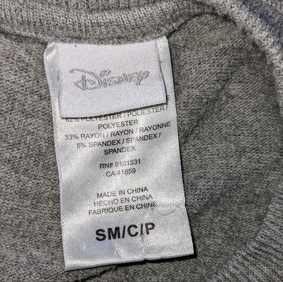 Disney's Classic Mickey Mouse Grey Lightweight Sweatshirt - Picture 4 of 5